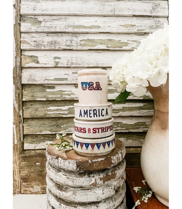 Antique/Vintage Ironstone,  America stack, instant collection w/ transfers - Summer LTD